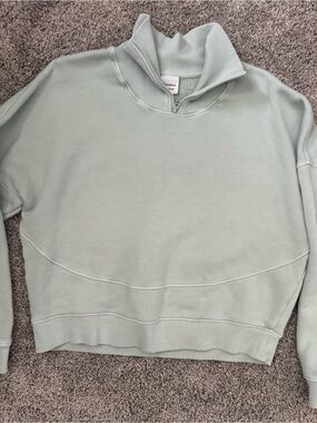 Outdoor Voices Mint Sage Half-Zip Turtleneck Pullover